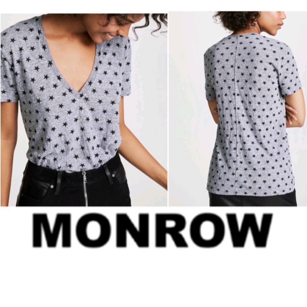 Monrow tri blend V-neck short sleeve T-shirt - Picture 3 of 9